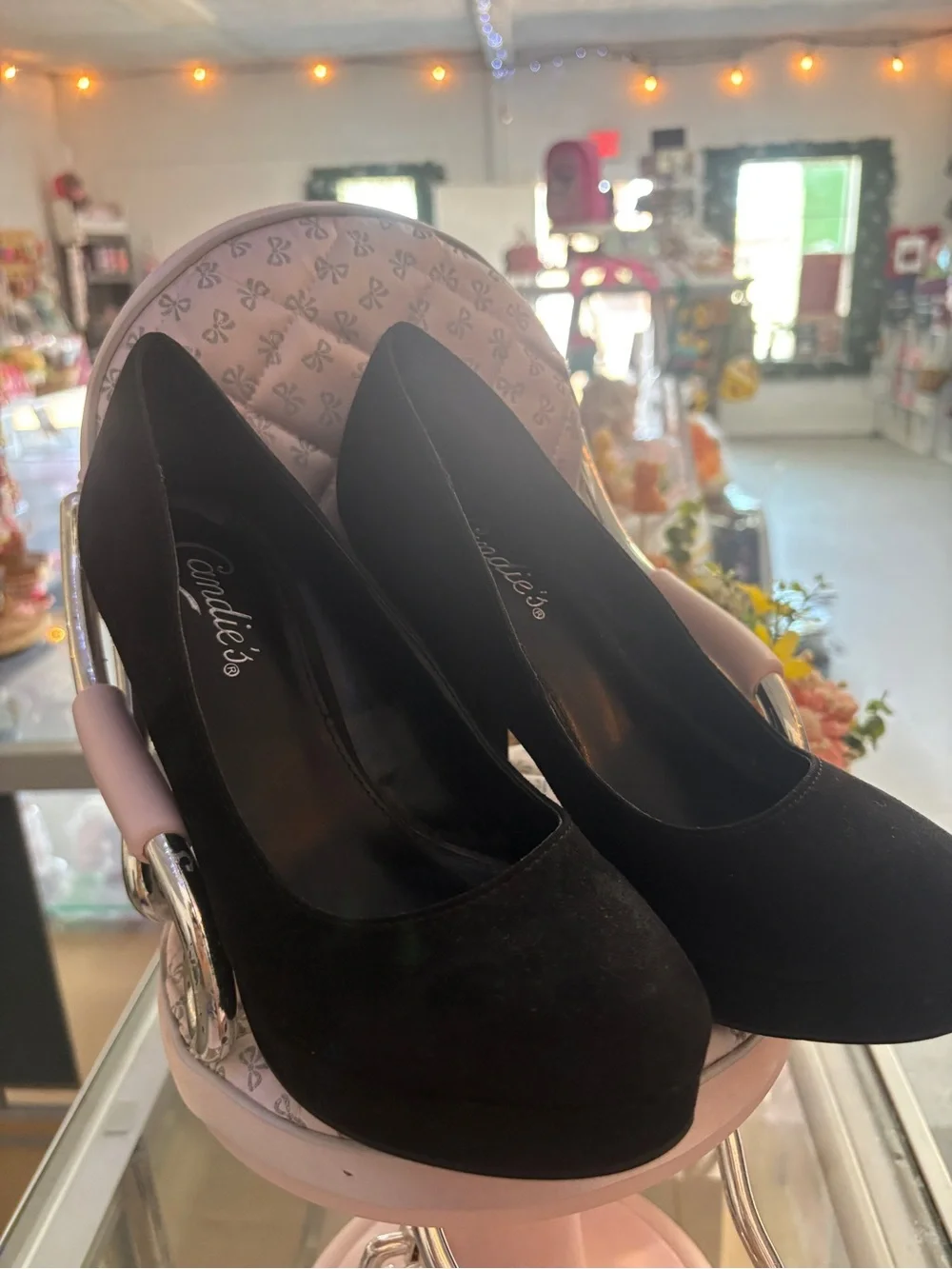 Candie's Black Platform High Heel Pumps